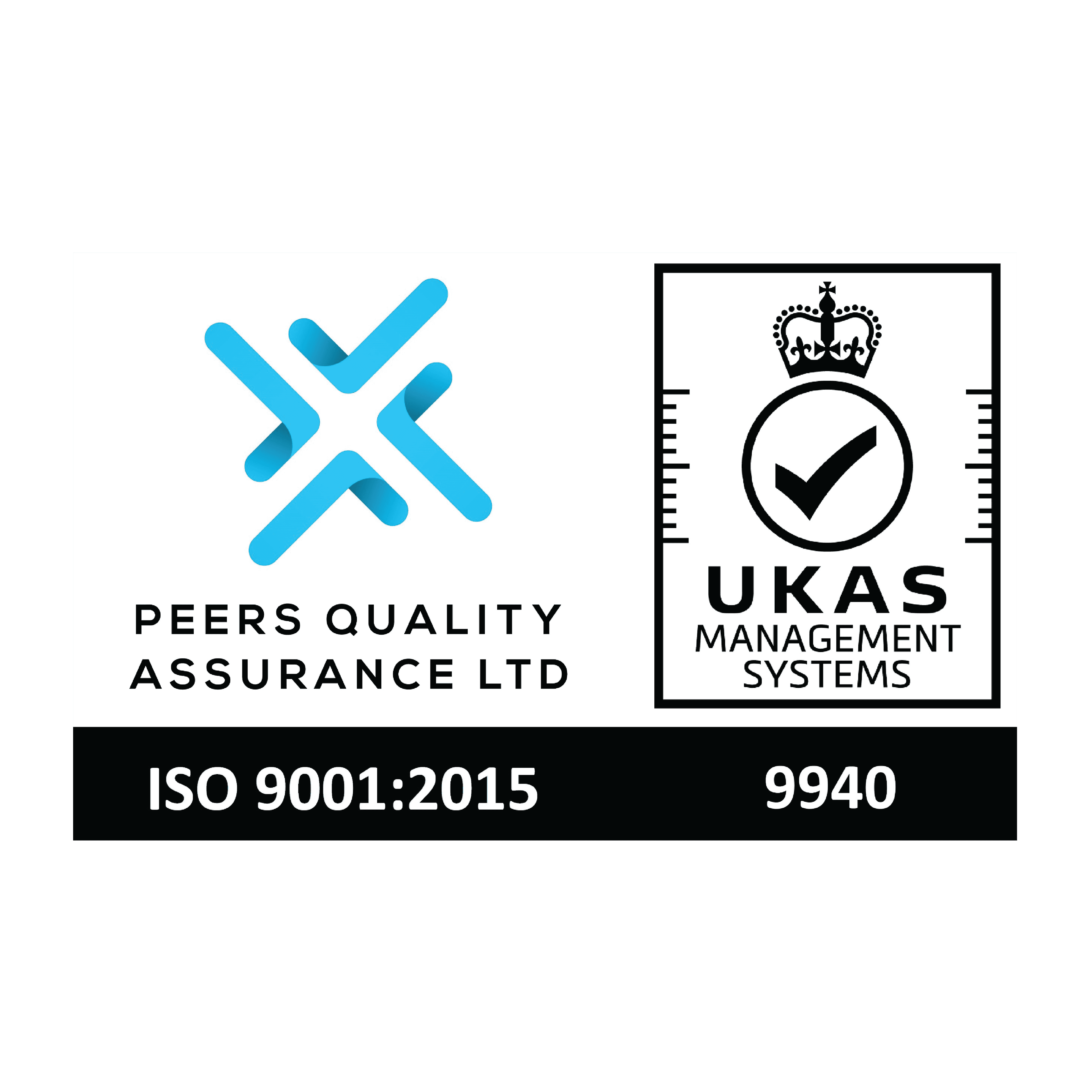 ISO 9001:2015 Quality Management System certification badge
